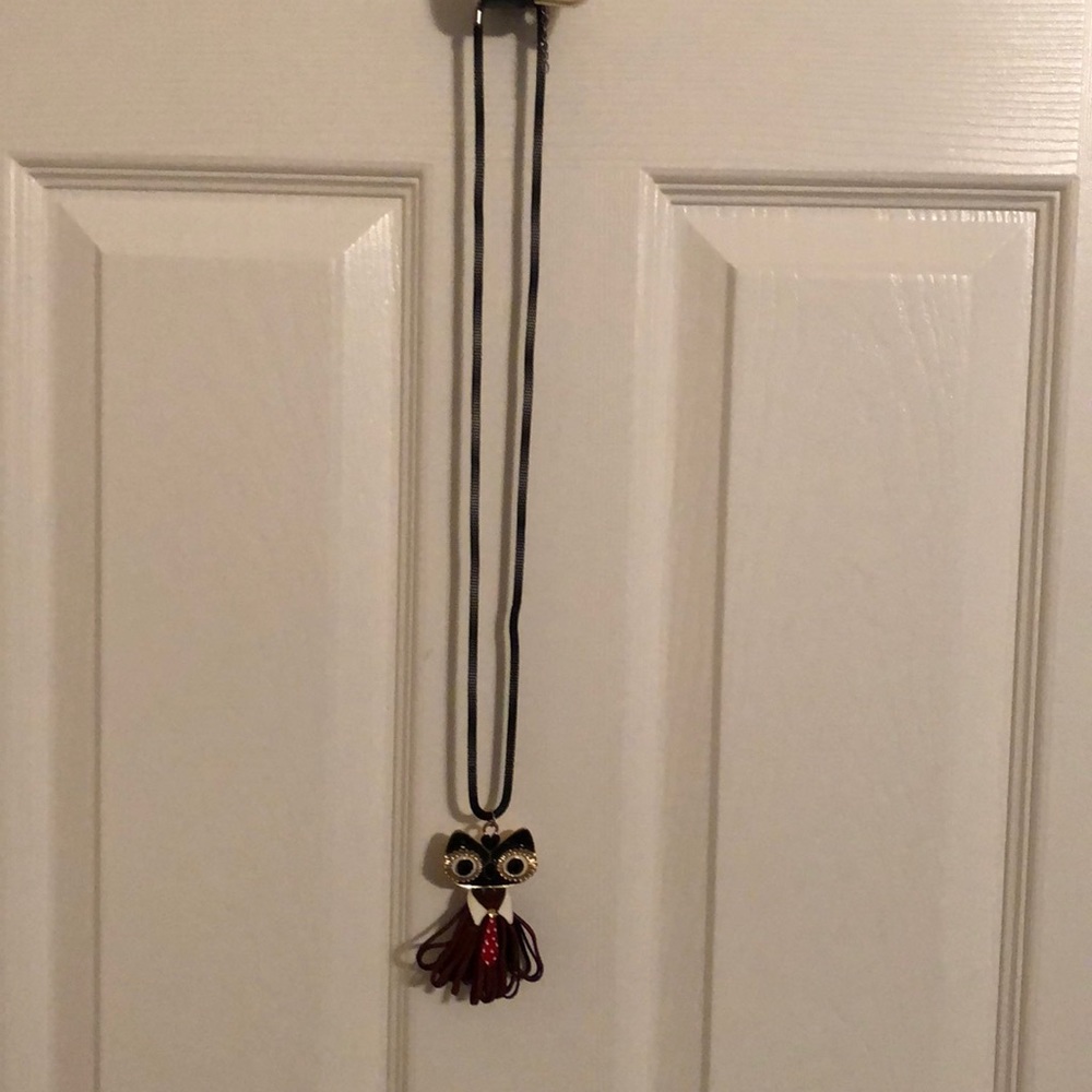 Unique studious owl necklace